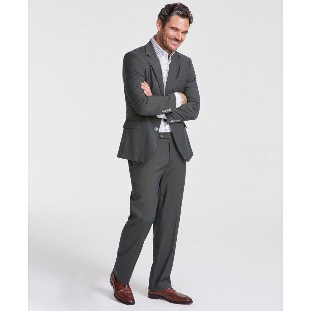 Nautica Mens Modern Fit Stretch Formal Look Fall Suit Olive Size 40R NWT